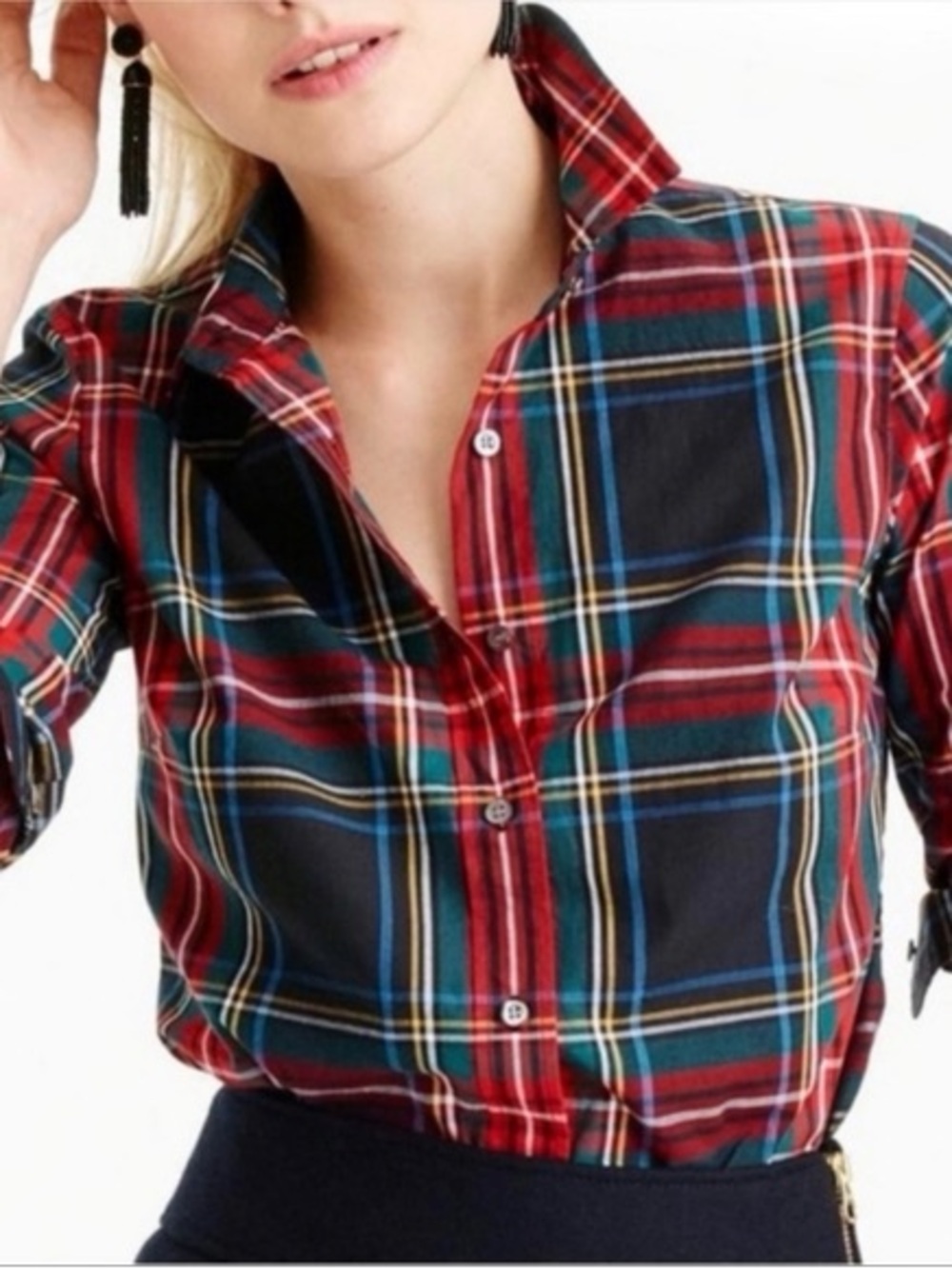 J. Crew Plaid Button-Down Long Sleeve Shirt